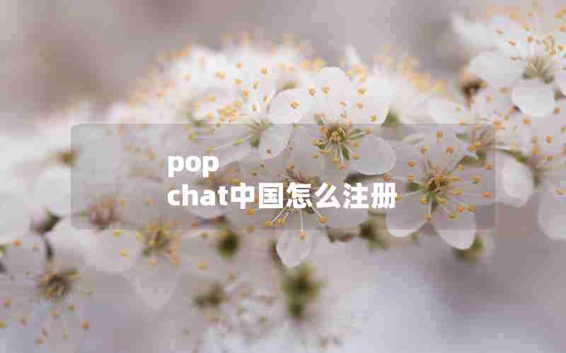 pop chat中国怎么注册