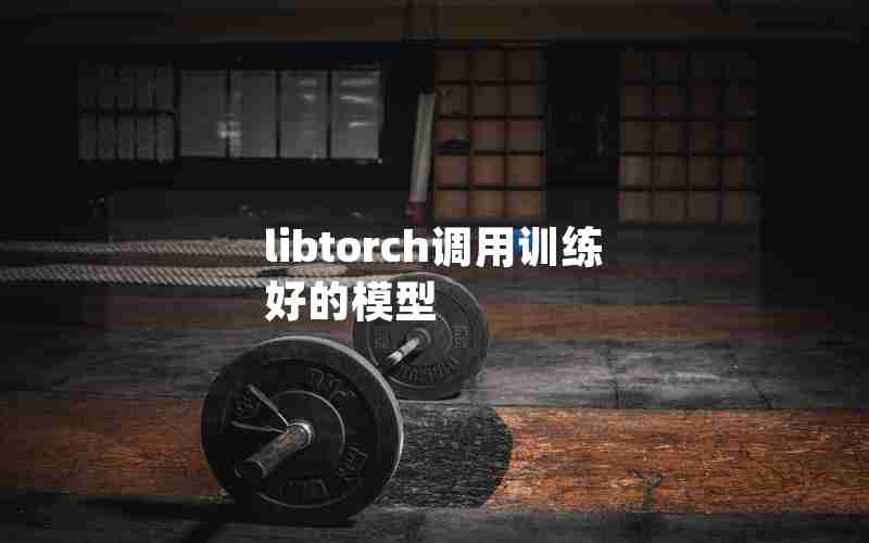 libtorch调用训练好的模型