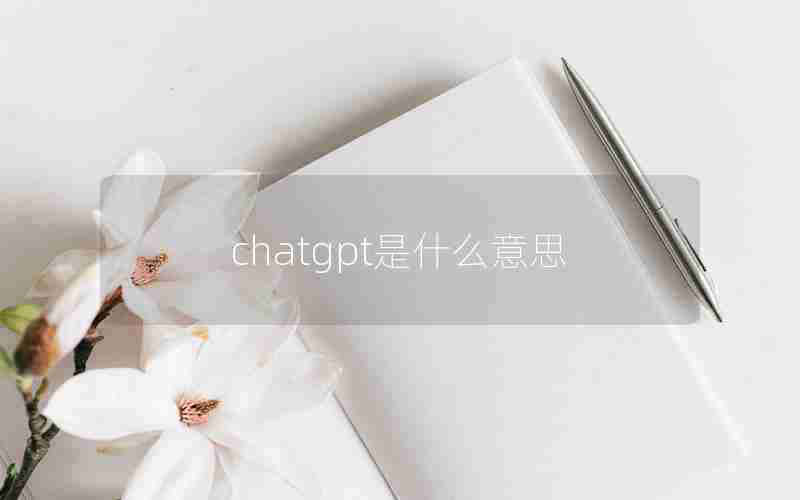 chatgpt是什么意思