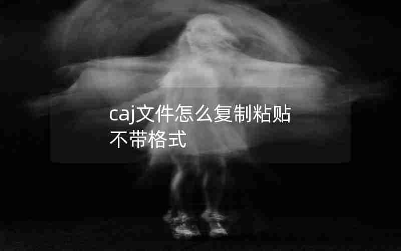 caj文件怎么复制粘贴 不带格式