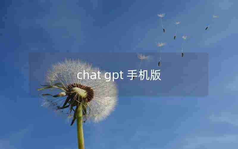 chat gpt 手机版