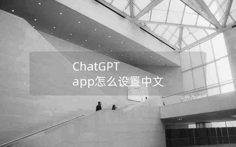 ChatGPT app怎么设置中文