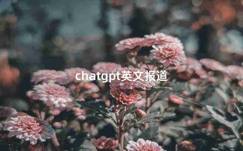 chatgpt英文报道