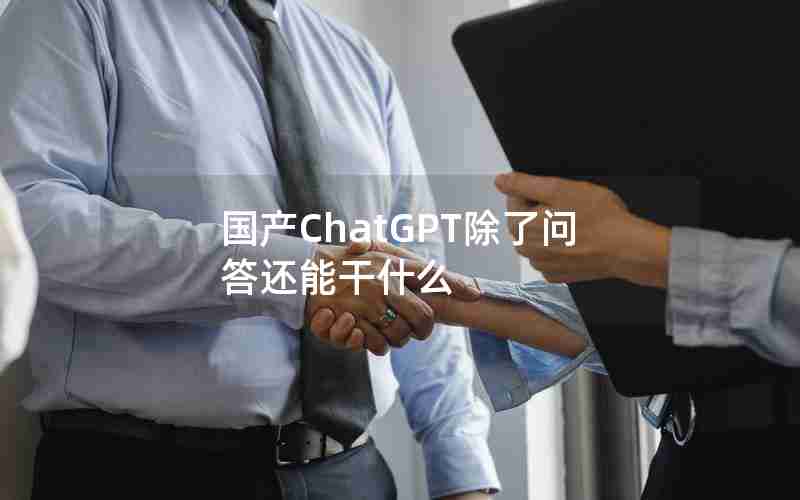 国产ChatGPT除了问答还能干什么