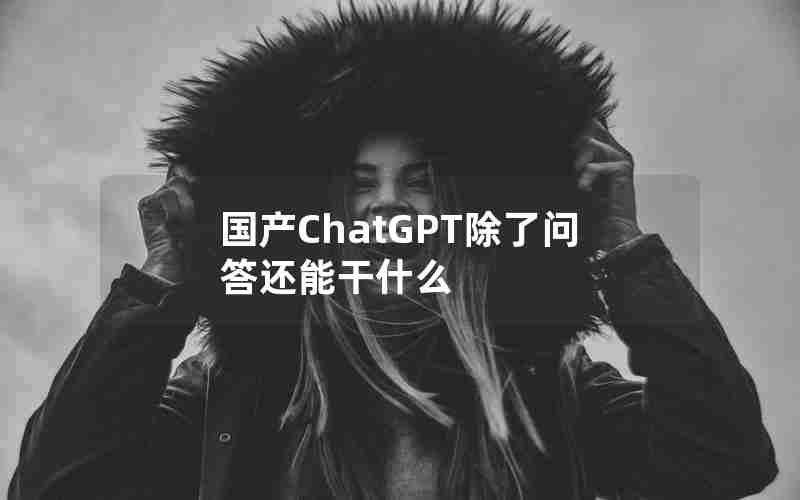 国产ChatGPT除了问答还能干什么