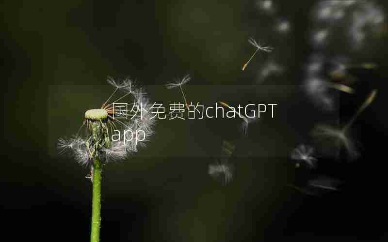 国外免费的chatGPTapp