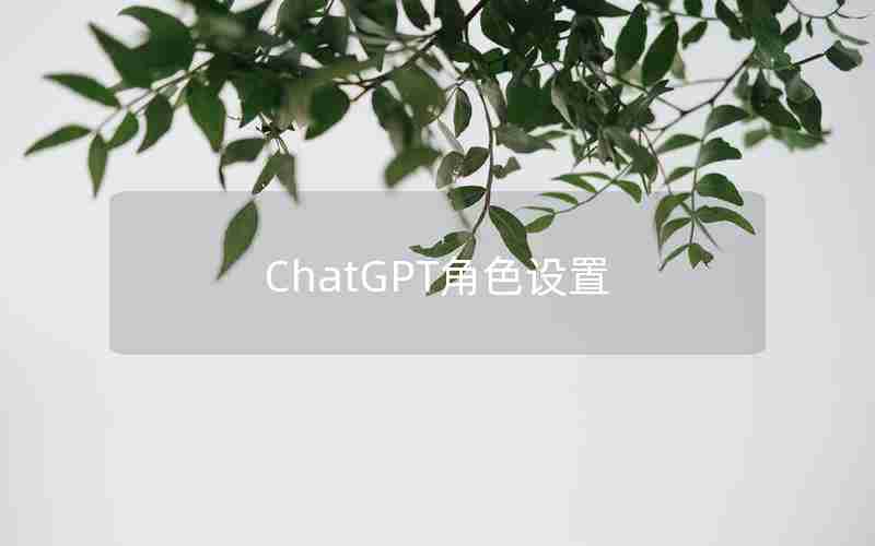 ChatGPT角色设置