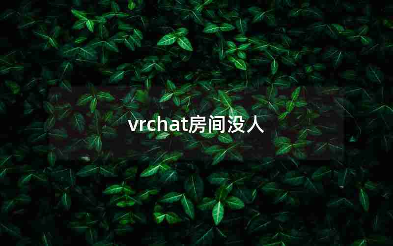 vrchat房间没人