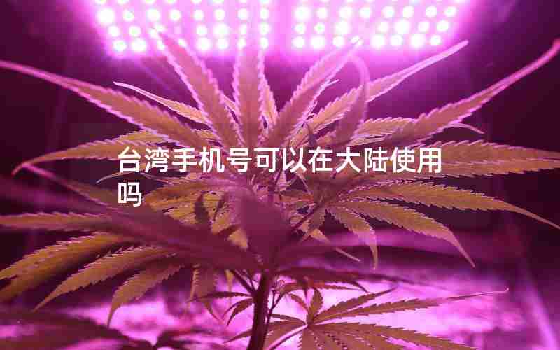 台湾手机号可以在大陆使用吗