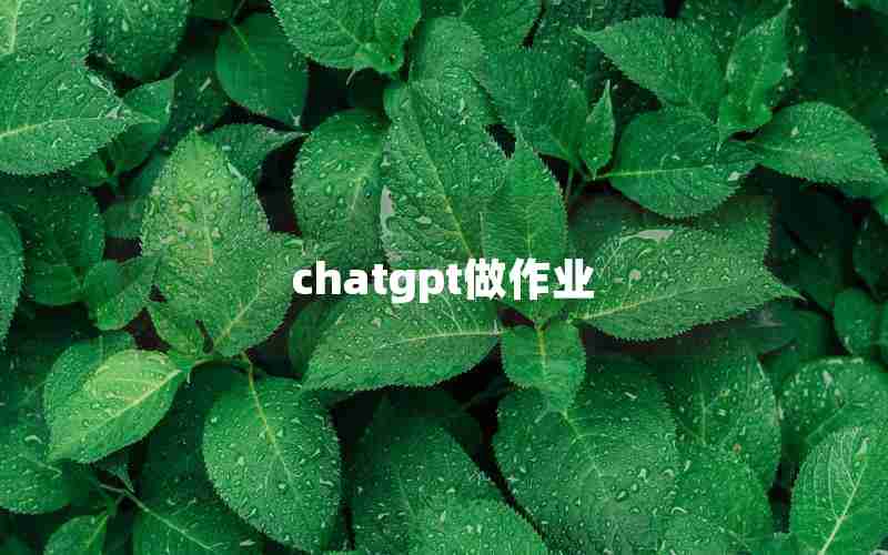 chatgpt做作业