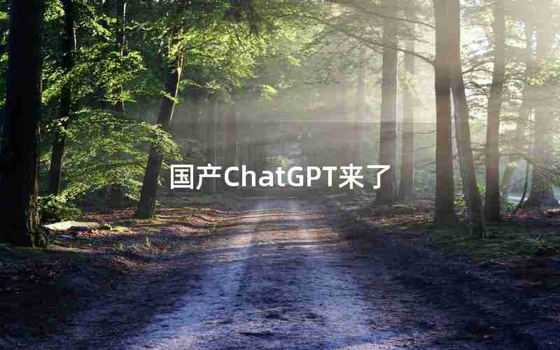 国产ChatGPT来了