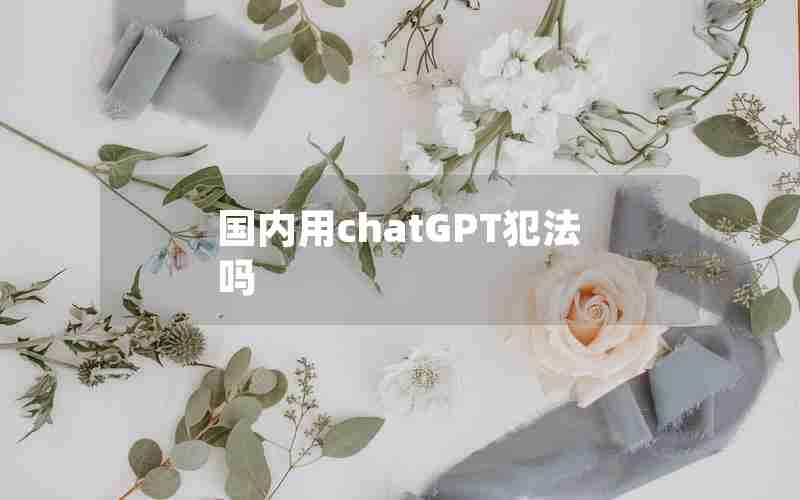 国内用chatGPT犯法吗