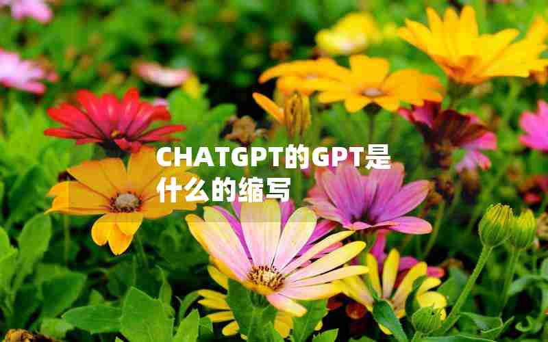 CHATGPT的GPT是什么的缩写