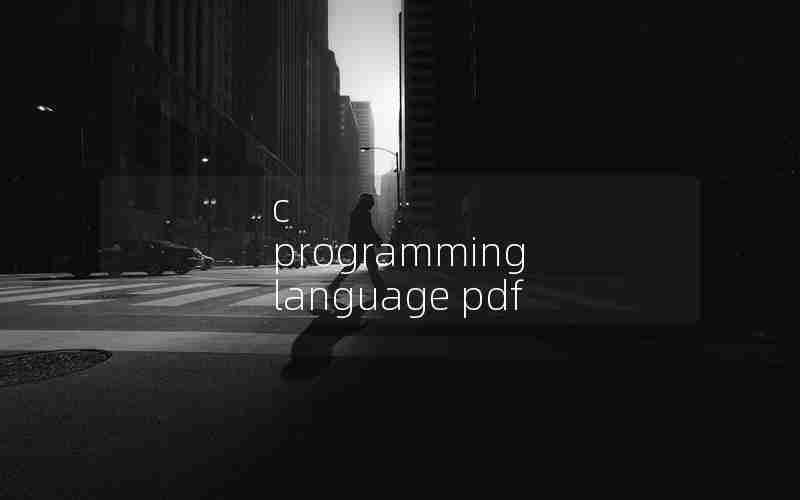 c programming language pdf