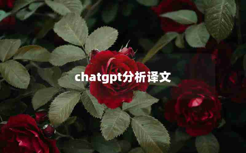 chatgpt分析译文