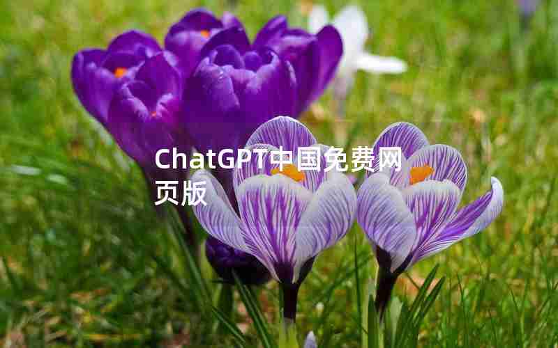 ChatGPT中国免费网页版