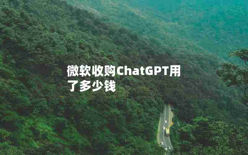 微软收购ChatGPT用了多少钱