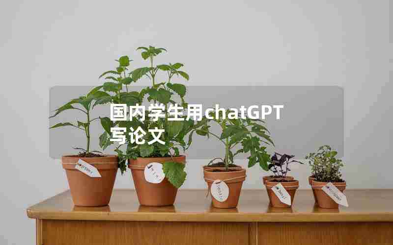 国内学生用chatGPT写论文