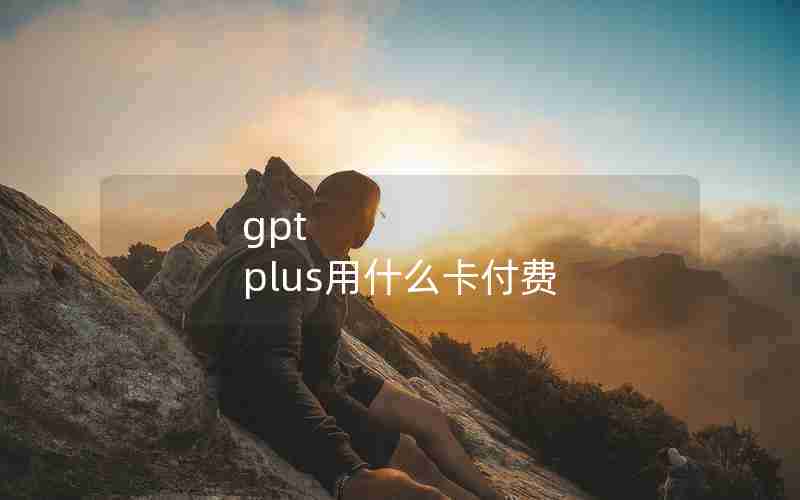 gpt plus用什么卡付费