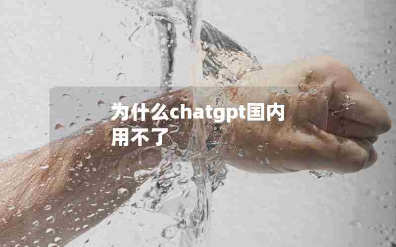 为什么chatgpt国内用不了