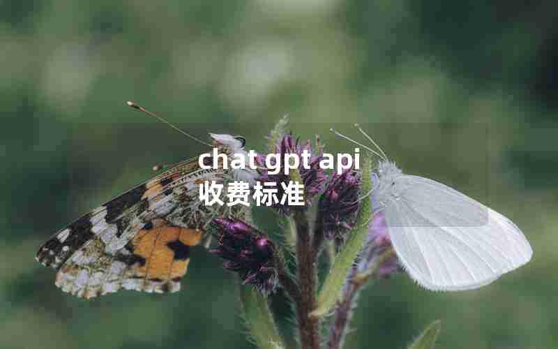 chat gpt api 收费标准