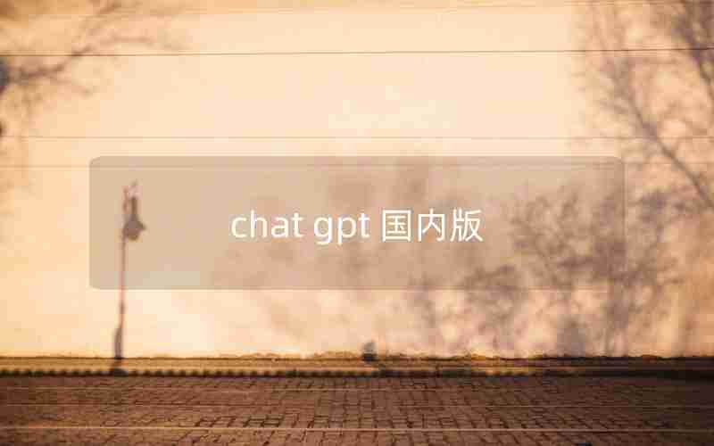 chat gpt 国内版