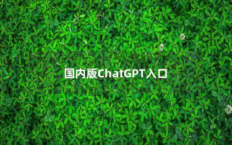 国内版ChatGPT入口