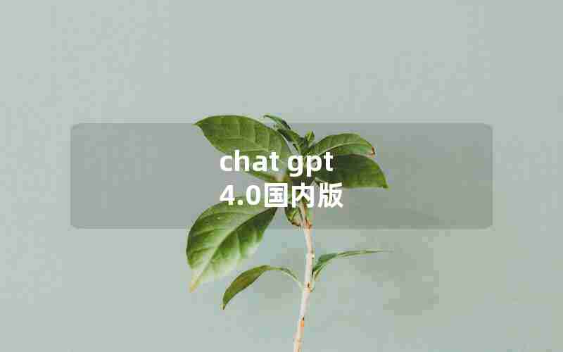 chat gpt 4.0国内版