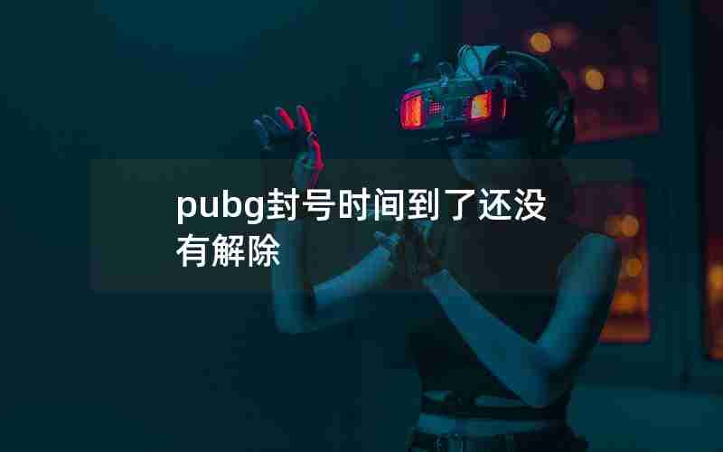 pubg封号时间到了还没有解除