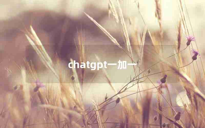 chatgpt一加一