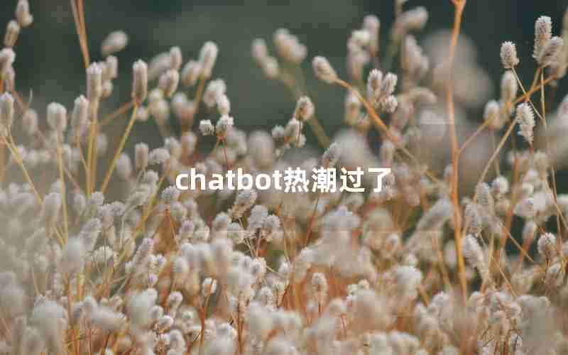 chatbot热潮过了