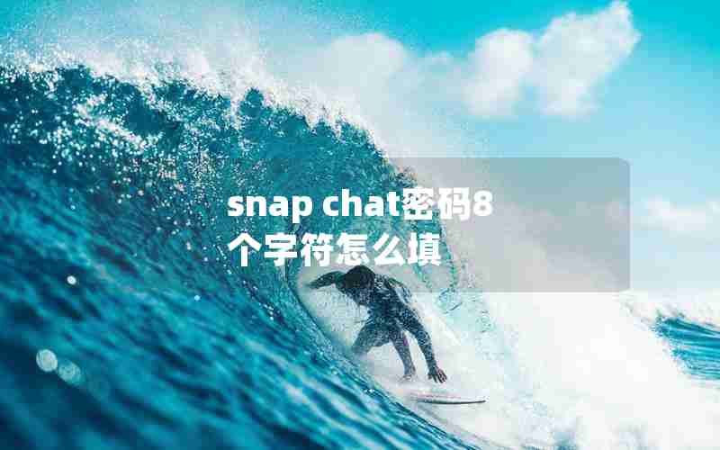 snap chat密码8个字符怎么填
