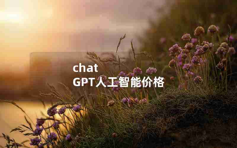 chat GPT人工智能价格