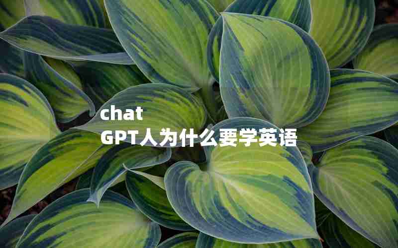 chat GPT人为什么要学英语