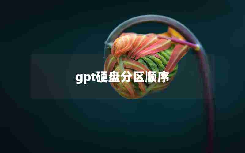 gpt硬盘分区顺序