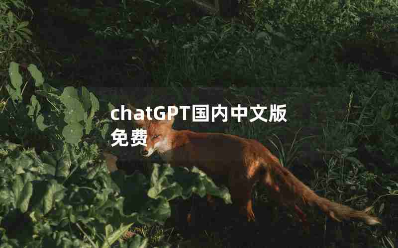 chatGPT国内中文版免费