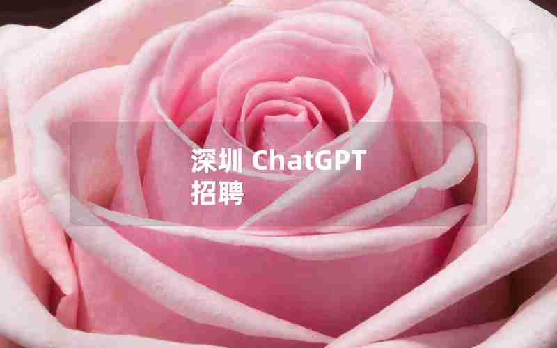 深圳 ChatGPT 招聘