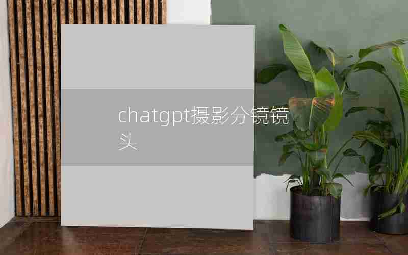 chatgpt摄影分镜镜头