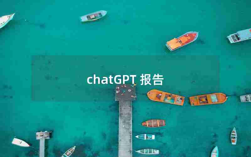 chatGPT 报告