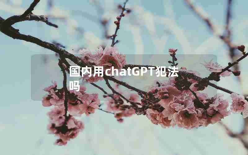 国内用chatGPT犯法吗