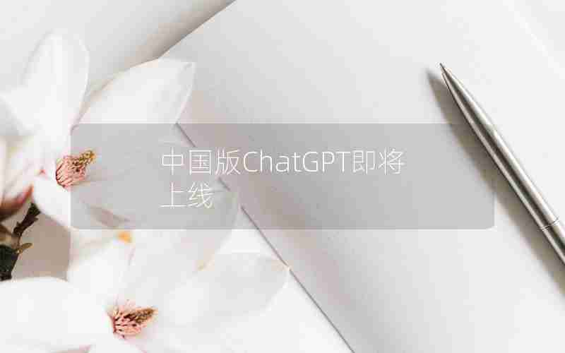 中国版ChatGPT即将上线