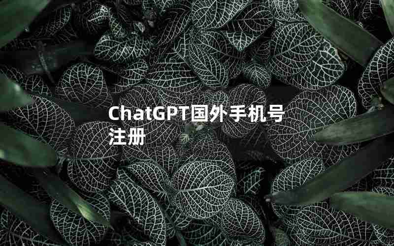 ChatGPT国外手机号注册