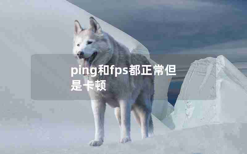 ping和fps都正常但是卡顿