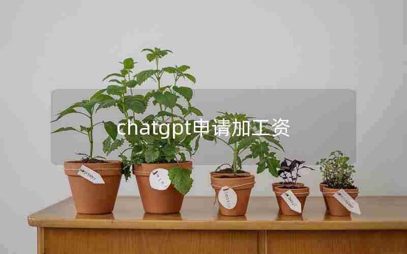 chatgpt申请加工资