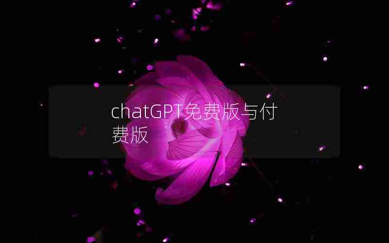 chatGPT免费版与付费版