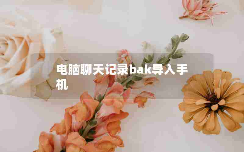 电脑聊天记录bak导入手机