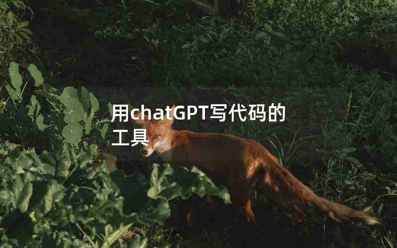 用chatGPT写代码的工具