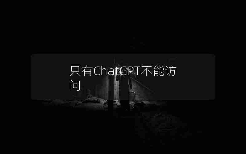 只有ChatGPT不能访问