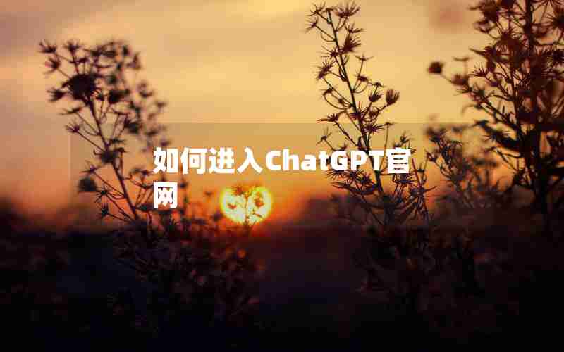 如何进入ChatGPT官网