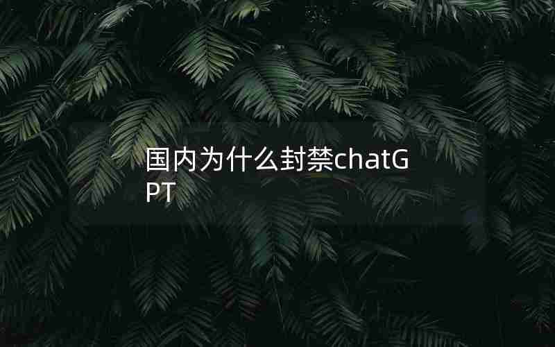 国内为什么封禁chatGPT